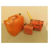 3 Gas cans various sizes