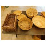 Wicker baskets various sizes