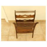 Vintage wooden magazine rack 12X16X24