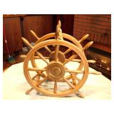 Decorative Wooden Ships Wheel   20 x 20