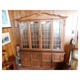 Vintage Buffet Hutch With Light      19 x 63 x 77