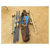 3 Sets of downhill skiis and poles