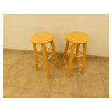 2 Wooden bar stools 29 in tall