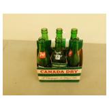 6-PACK OLD POP BOTTLES & CARDBOARD CARTON