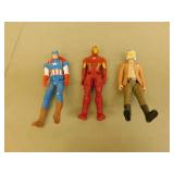 3 Collectable superhero figurines 12 in tall