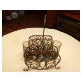 Metal Condiment Holder     12 x 12