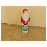 Decorative plastic santa claus TESTED 44 in tall