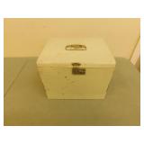 Portable metal file box  12X11X10