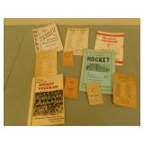 Collectable hockey programs various years