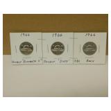 3 - 1966 Canadian Error Nickels