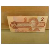 1986 Canadian Two Dollar Bank Note