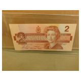 1986 Canadian Two Dollar Bank Note