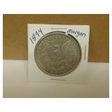 1894 US Morgan Silver Dollar Coin