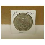 1893 US Morgan Silver Dollar Coin