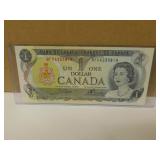 1973 Canadian One Dollar Bank Note