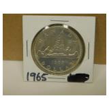 1965 Canadian Silver One Dollar Coin