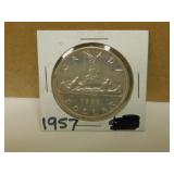 1957 Canadian Silver One Dollar Coin