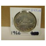 1966 Canadian Silver One Dollar Coin