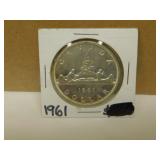 1961 Canadian Silver One Dollar Coin