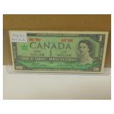1967 Canadian One Dollar Bank Note - Error Cut