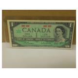 1967 Canadian One Dollar Bank Note - Error Cut