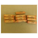10 Rolls -  1990 - 1999 Pennies