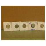 9 Collectible Canadian Nickels - Various years
