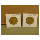 2 Collectible Canadian Dollar Coins -Various years