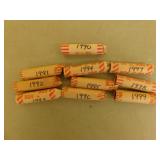 10 Rolls -  1990 - 1999 Pennies