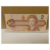 1986 Canadian Two Dollar Bank Note