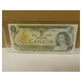 1973 Canadian One Dollar Bank Note