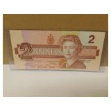 1986 Canadian Two Dollar Bank Note