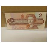 1986 Canadian Two Dollar Bank Note