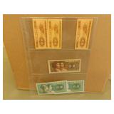 6 Chinese Currency Bank Notes