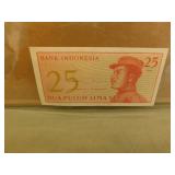 1964 Bank Of Indonesia 55 Dau Puluh Lima Sen Note