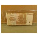 Bank Of Zimbabwe 20000 Bank Note