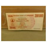 Bank Of Zimbabwe 200000 Bank Note
