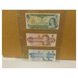 Vintage $1.00 / $2.00 / $5.00 Bank Notes
