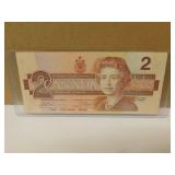 1986 Canadian Two Dollar Bank Note