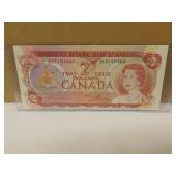 1974 Canadian Two Dollar Bank Note