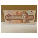 1986 Canadian Two Dollar Bank Note