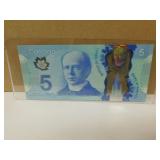 2013 Canadian Five Dollar Bank Note