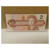 1986 Canadian Two Dollar Bank Note