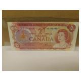1974 Canadian Two Dollar Bank Note