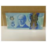 2013 Canadian Five Dollar Bank Note