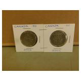 2 - 2002 Canadian Fifty Cent Coins