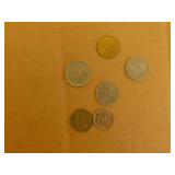 6 Collectible South Korean Coins- Various years