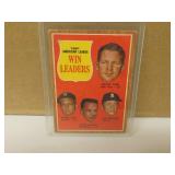 1960 Topps AL Win Ldrs #57 card