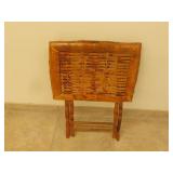 Bamboo tv tray table  15X21X26