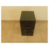 Small metal filing cabinet with key